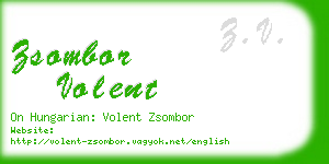 zsombor volent business card